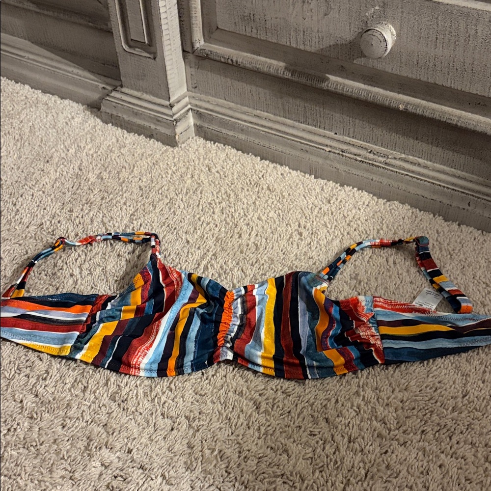 Freya Red and White Bikini Top